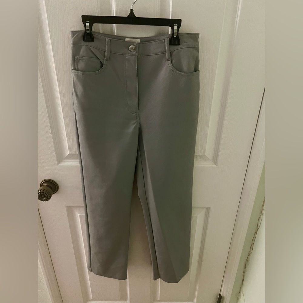 Wilfred By; Aritzia Light Gray Faux Soft LeatherWomen’s Pants, Size 2 - Picture 2 of 9